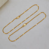 Stylish Gold Plated Curb Chain Heart Anklets - K Supreme