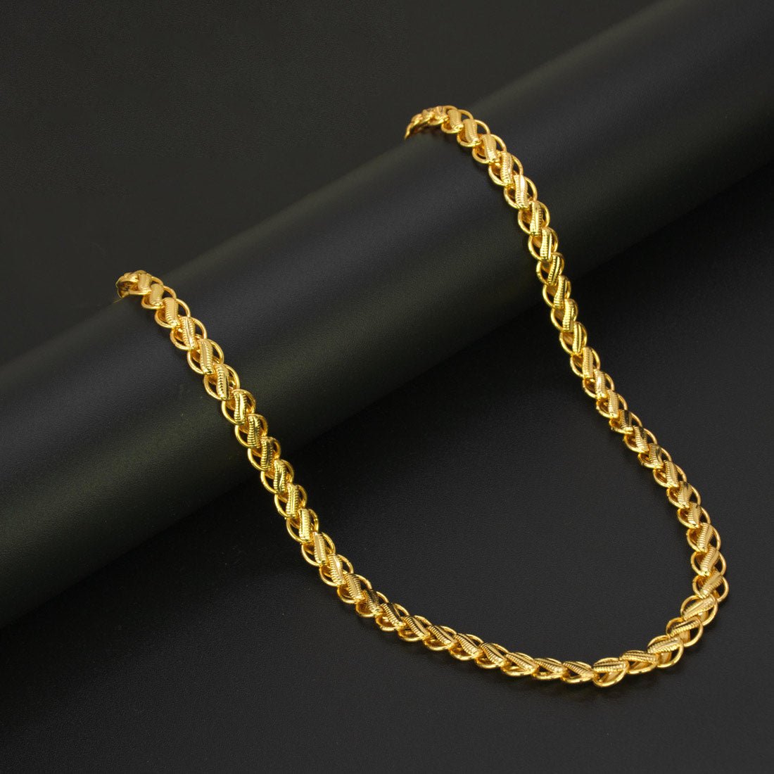 Stylish Gold - Plated Designer Lotus Chain 8P - K Supreme