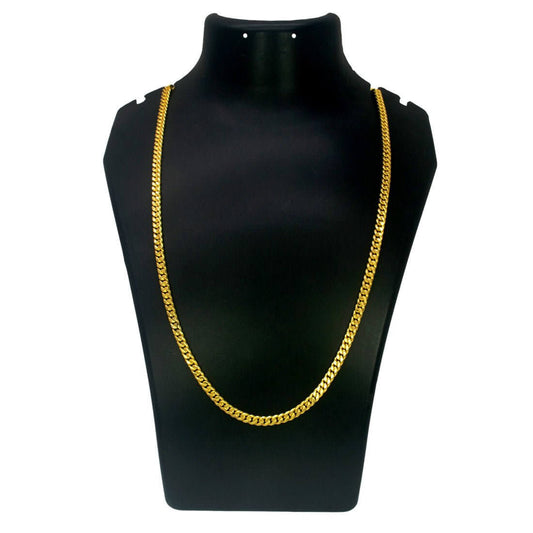 Stylish Gold Plated Men's Cuban Curb Link Chain - K Supreme