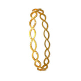 Stylish Gold Plated Oval Design Light - weight Bangle - KSupreme