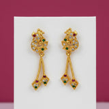 Stylish Gold Plated Stone Studded Peacock Earrings - K Supreme