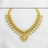 Traditional Gold Plated Designer Flower Buds Bridal Necklace - K Supreme