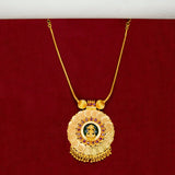 Traditional Gold - Plated Lakshmi Kasu Pendant Necklace - K Supreme
