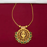 Traditional Gold Plated Lakshmi Palakka Pendant Necklace for Women - K Supreme