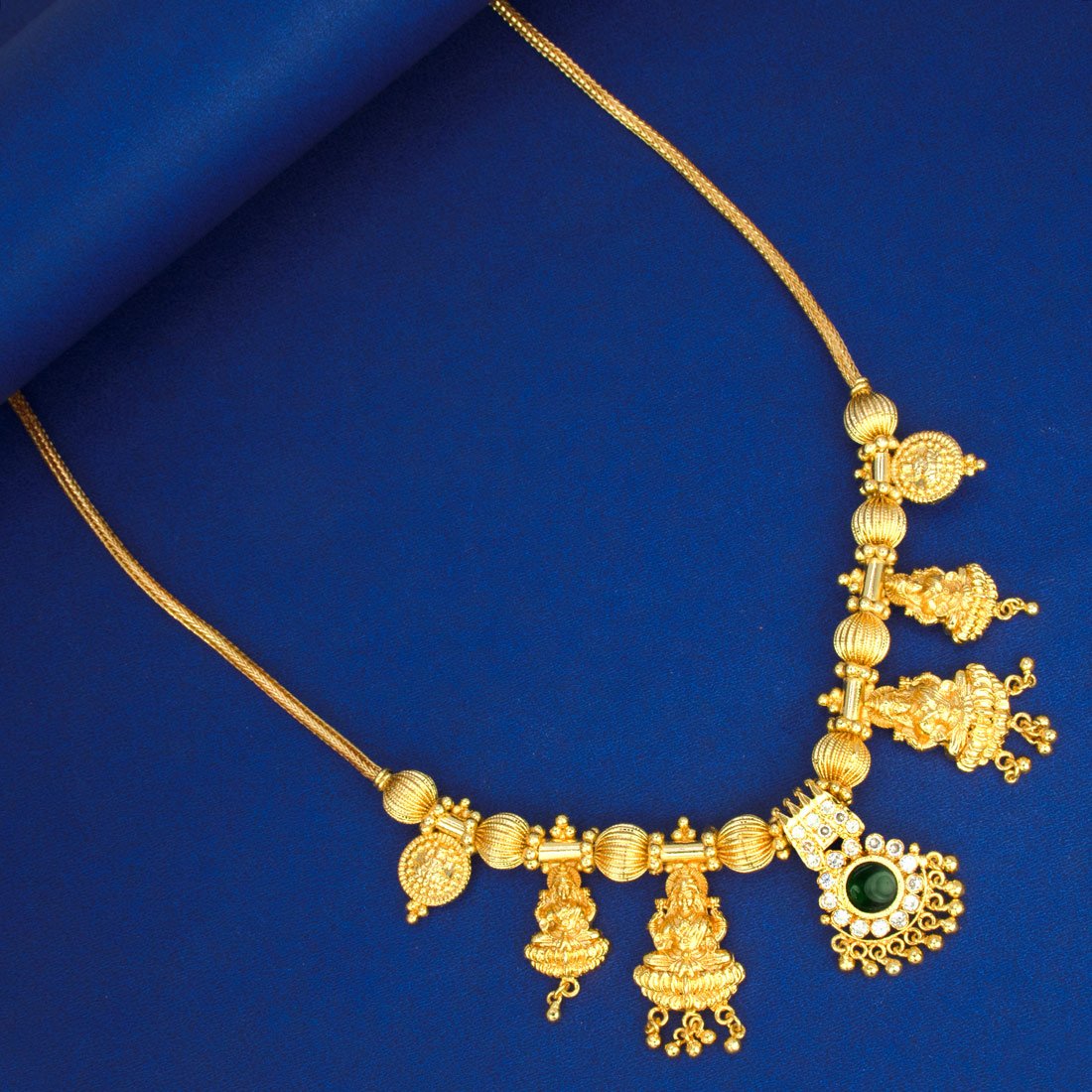 Traditional Gold Plated Lakshmi Pendants Necklace - K Supreme