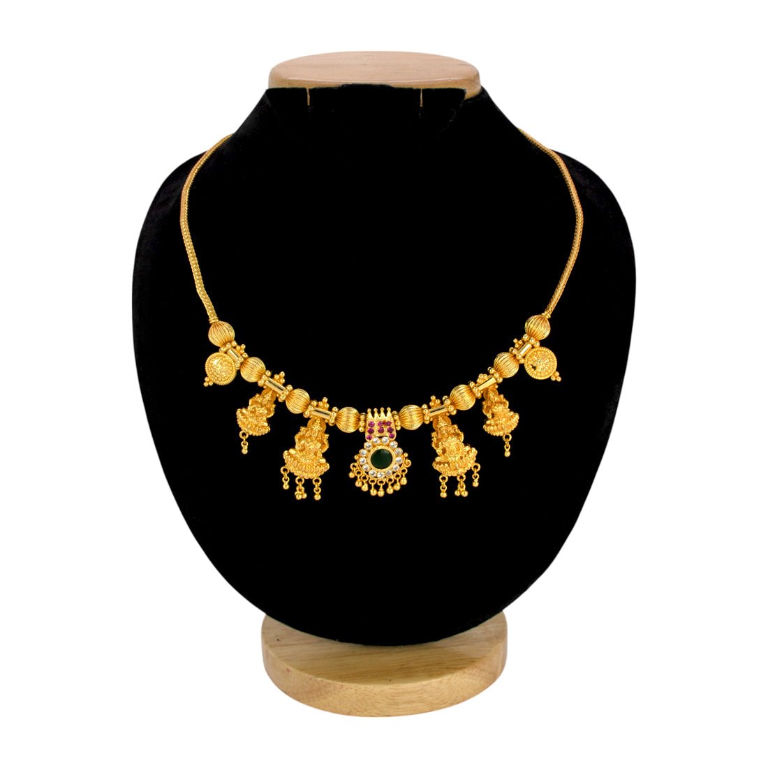 Traditional Gold Plated Lakshmi Pendants Necklace - K Supreme