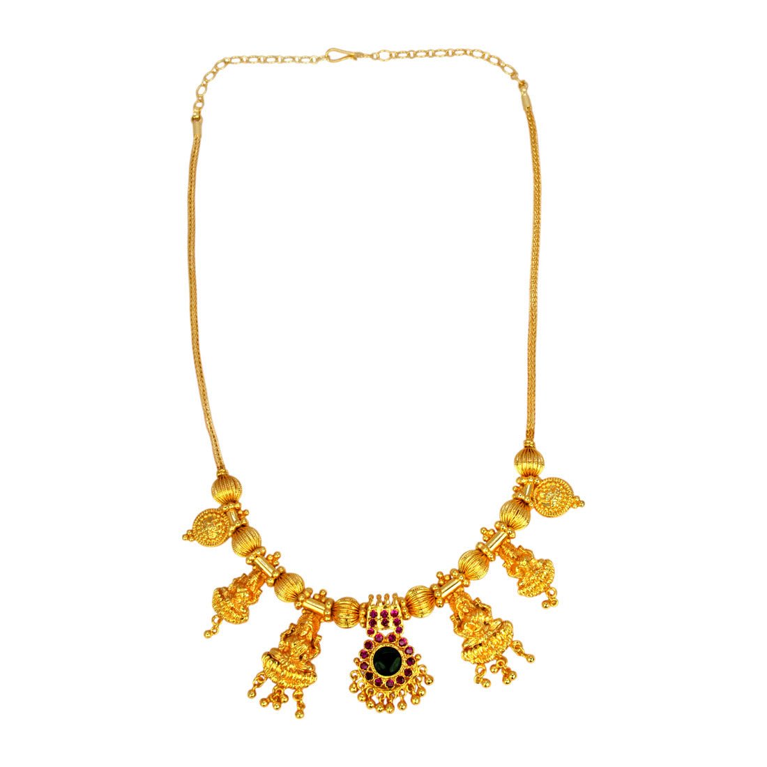 Traditional Gold Plated Lakshmi Pendants Necklace - K Supreme