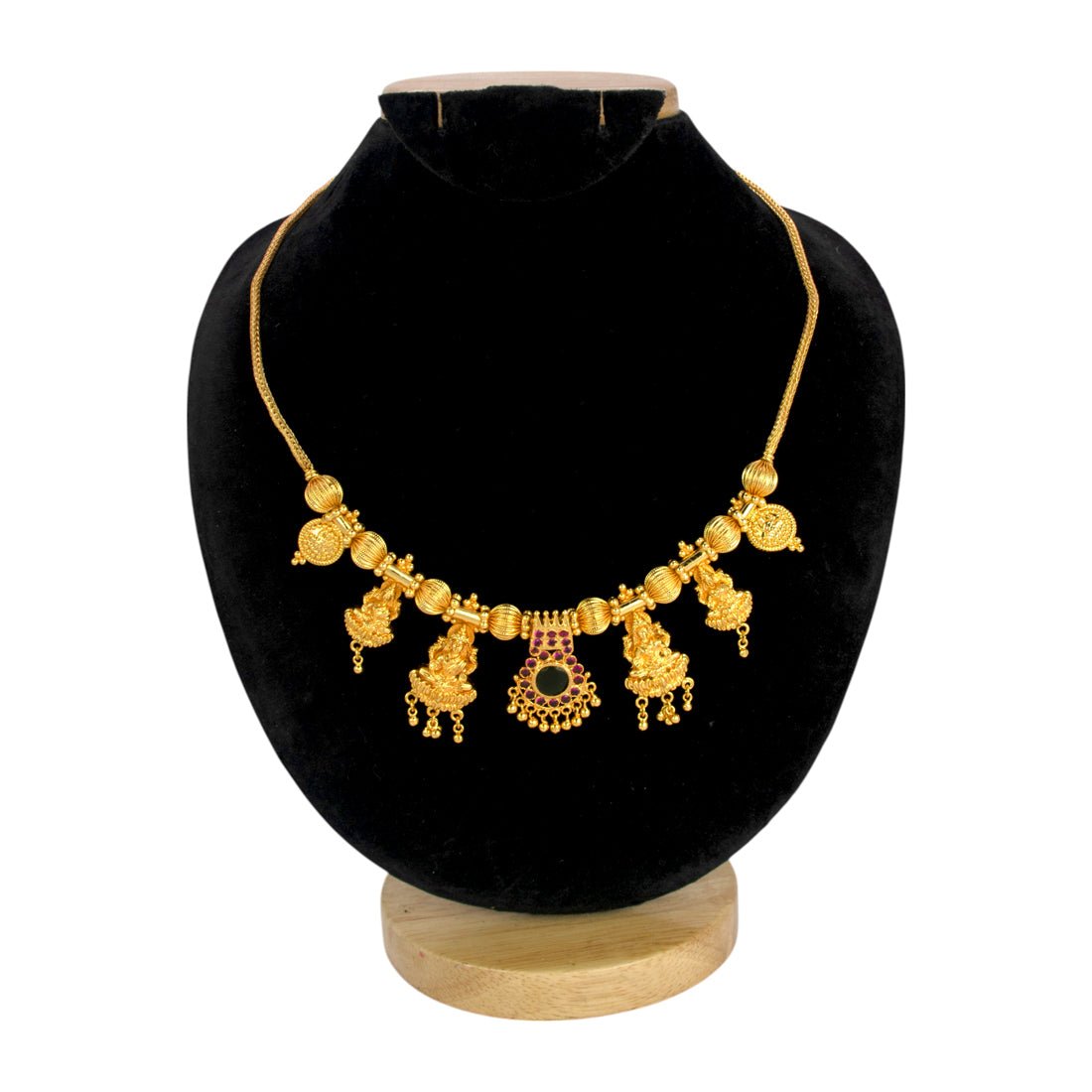 Traditional Gold Plated Lakshmi Pendants Necklace - K Supreme