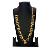 Traditional Gold Plated Ruby Blue Mango Long Necklace - KSupreme
