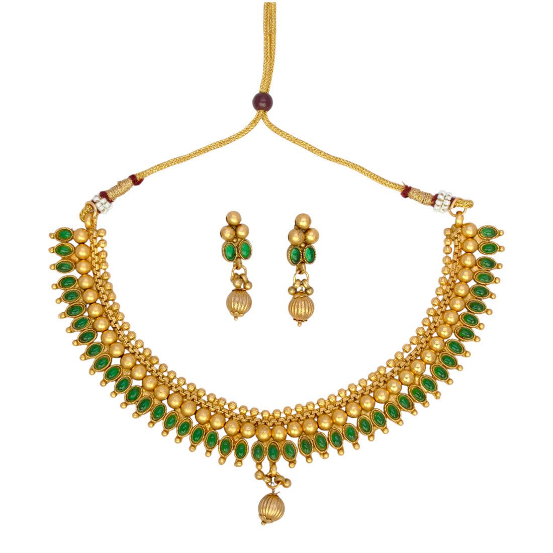 Traditional Kemp Matte Finish Choker Necklace Set - K Supreme