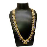 Traditional Kerala Blue Palakka Mala Long Chain Haram - K Supreme