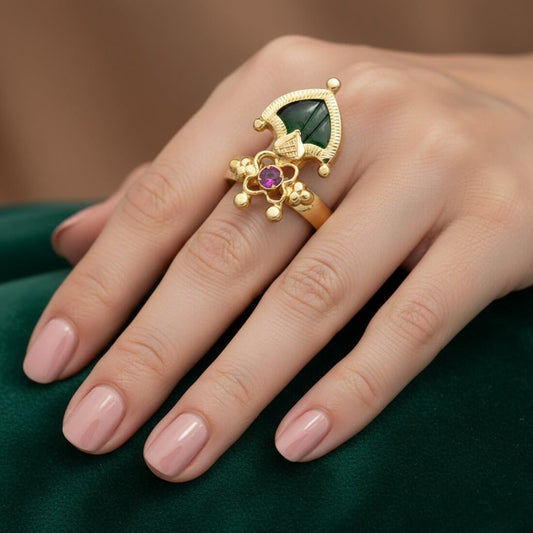 Traditional Palakka Finger Ring - K Supreme