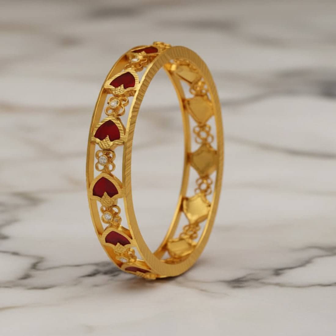 Traditional Palakka Stone Bangle - K Supreme