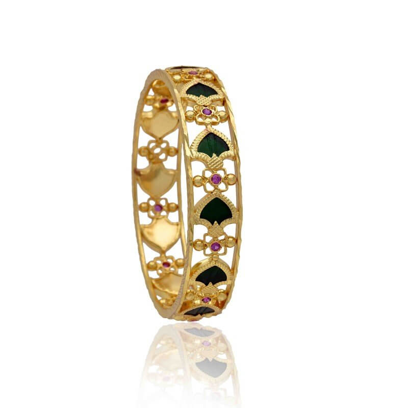 Traditional Palakka Stone Bangle - K Supreme