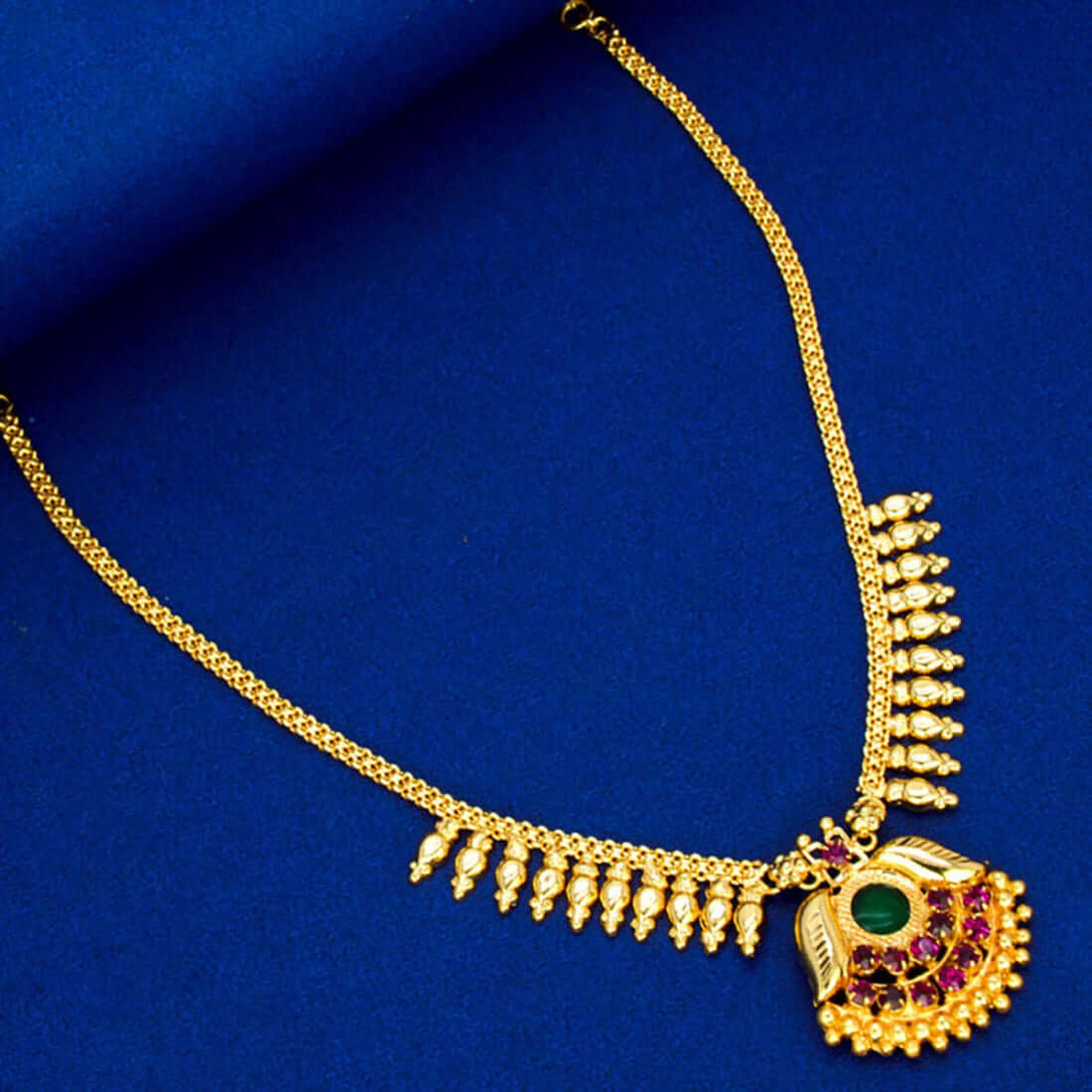Traditional Pendant Gold Plated Pichimottu Necklace - K Supreme