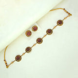Trendy Antique Finish Kemp Floral Choker Set - KSupreme
