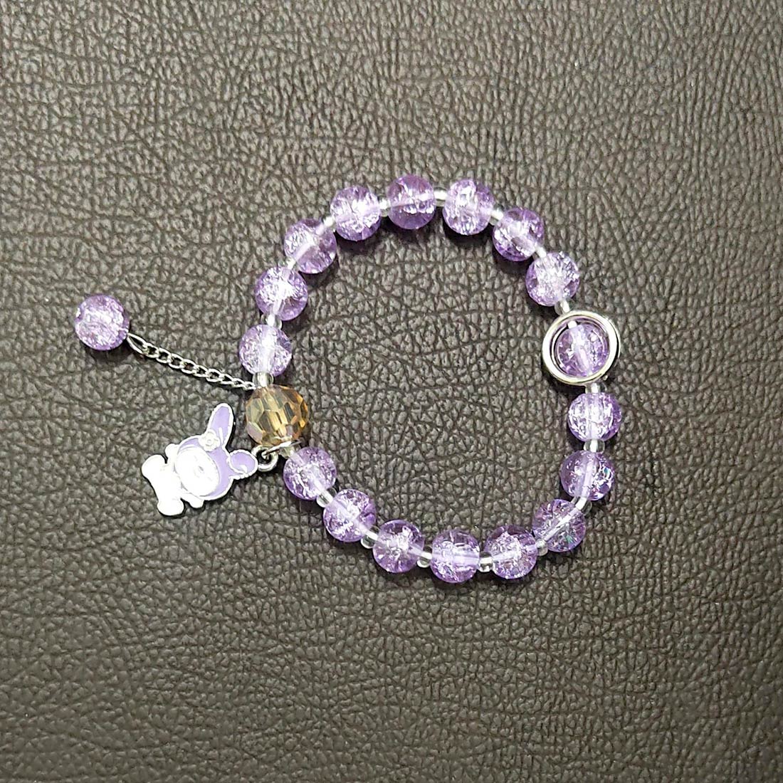 Trendy Fashion Crystal Beaded Labubu Charm Bracelet - K Supreme