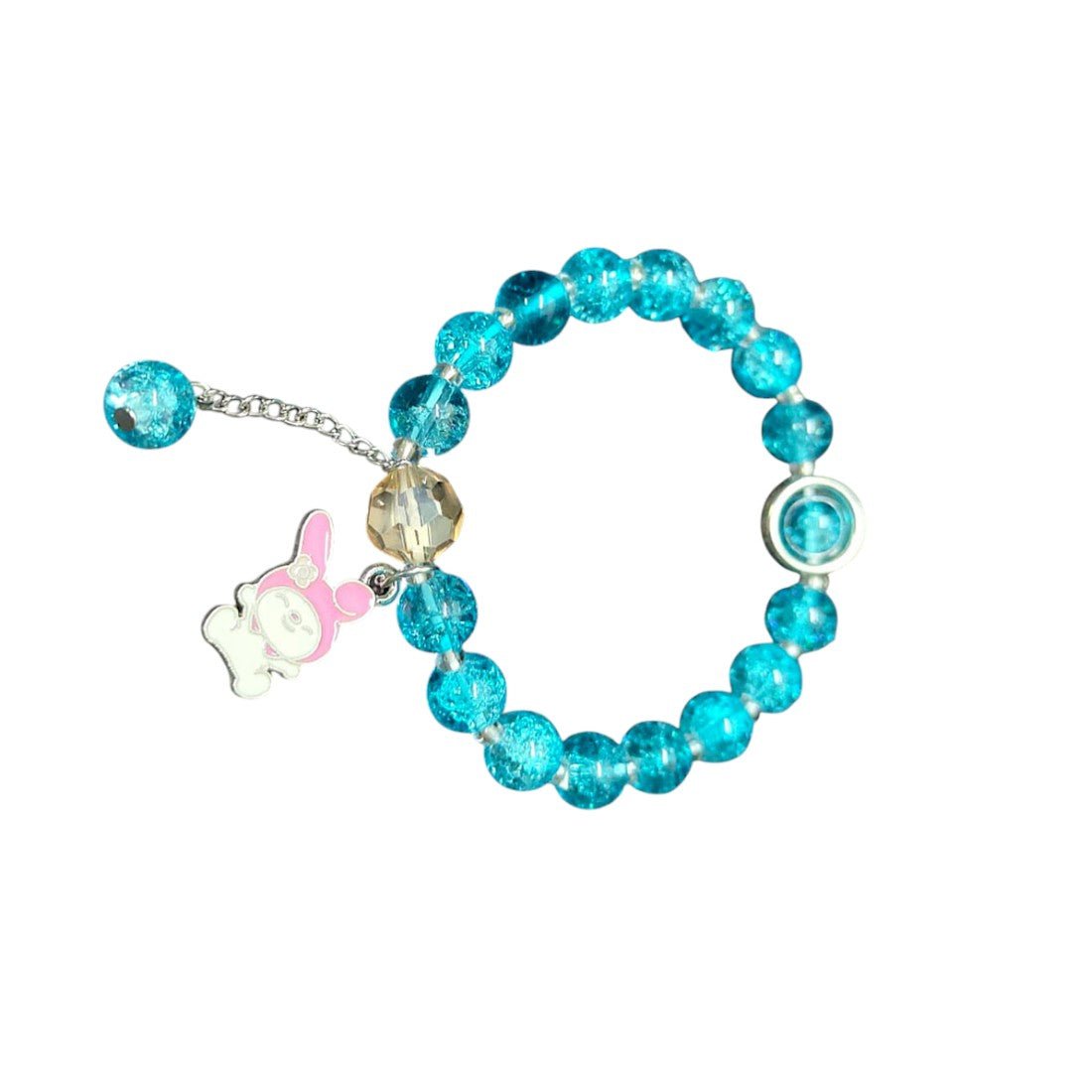 Trendy Fashion Crystal Beaded Labubu Charm Bracelet - K Supreme