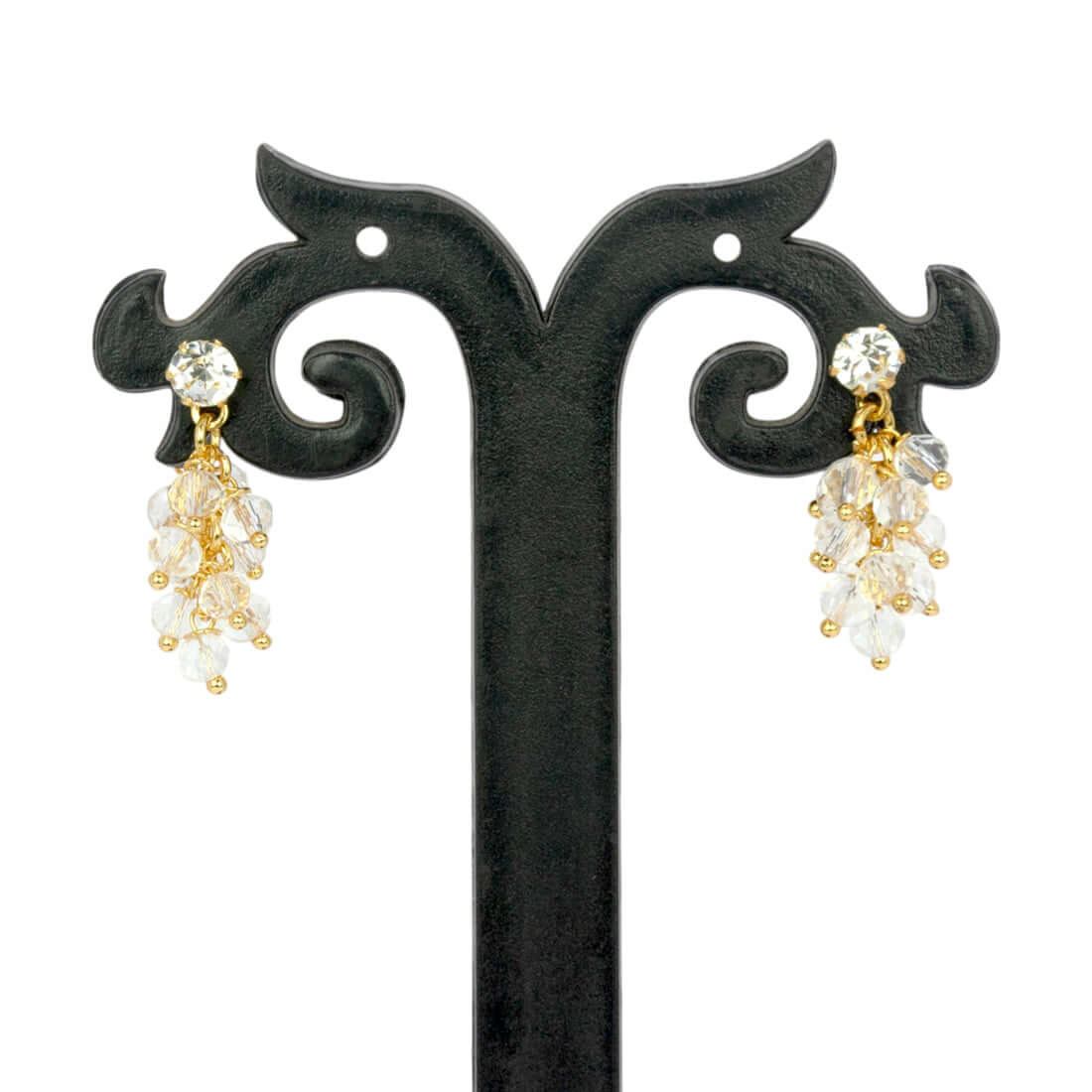 Trendy Gold Plated Crystal Drop Earrings - K Supreme