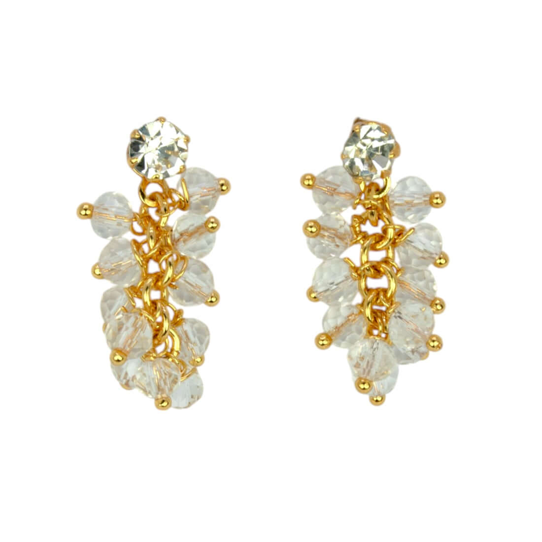 Trendy Gold Plated Crystal Drop Earrings - K Supreme