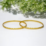 Trendy Gold Plated Daily Wear Designer Glass Cutting Bangles - KSupreme