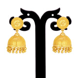 Trendy Gold Plated Plain Jhumka Earrings - K Supreme