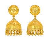 Trendy Gold Plated Plain Jhumka Earrings - K Supreme