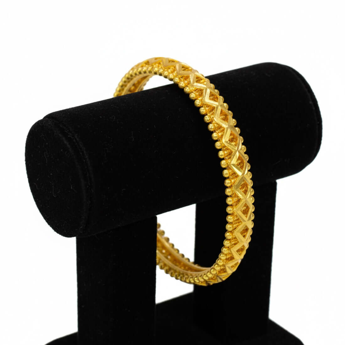 Trendy Gold Plated Spring Design Bangle - K Supreme