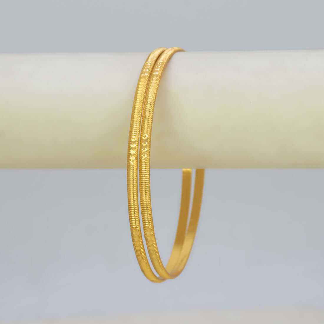 Trendy Gold Plated Thin Designer Bangles - K Supreme