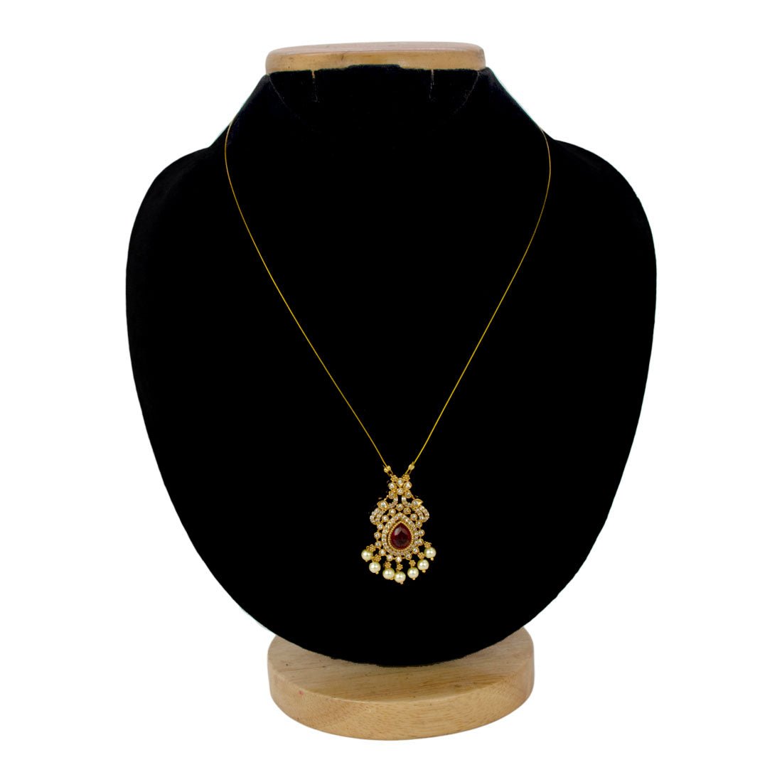Trendy Invisible Chain CZ Victorian Pendant Necklace - KSupreme