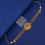 Triple Layer Antique Kemp Stone Choker Set - K Supreme