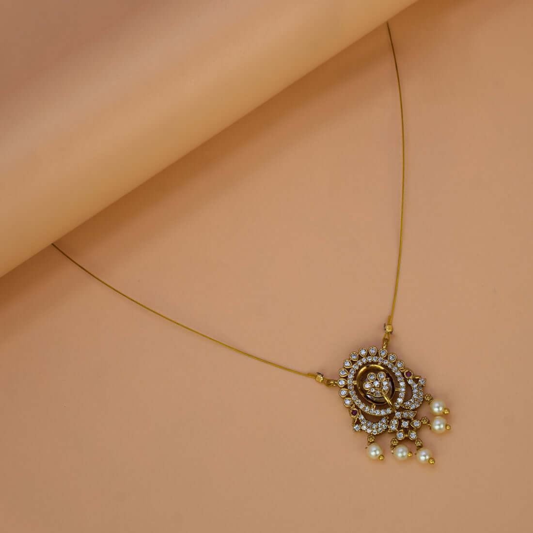 Victorian Invisible Chain CZ Pendant Necklace - K Supreme
